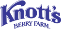 The image displays the logo for Knott's Berry Farm in blue text.